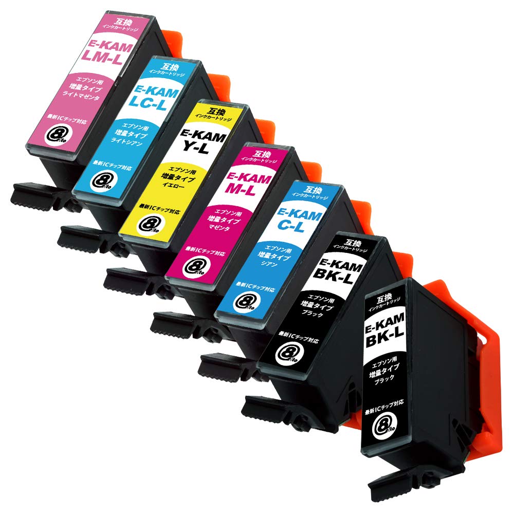 Amazon.co.jp: KAM-6CL-L (BK×2/C/M/Y/LC/LM)【7本セット】最新 互換